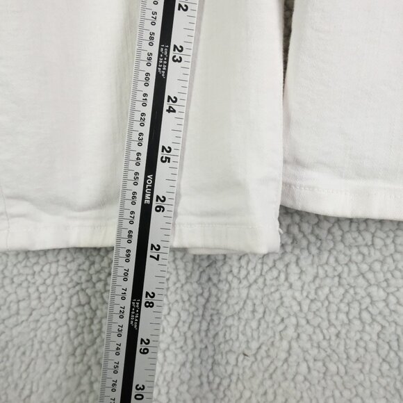 Frame Jeans Womens 32 White Le High Straight Blanc Cropped Stretch - Picture 7 of 12